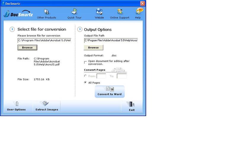 Docsmartz PDF Converter Screenshot